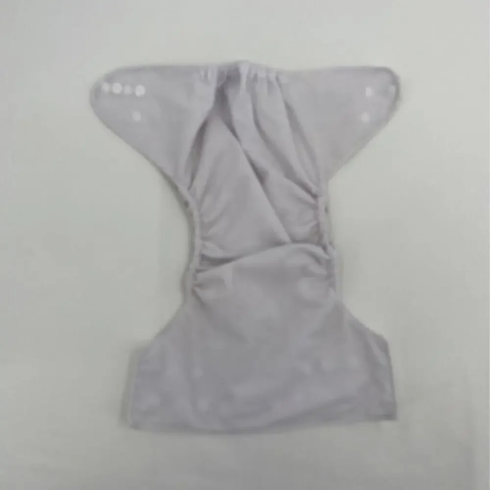 Alva Baby Diaper Covers Ivory Bunny Rabbit Adjustable Size Snaps OS